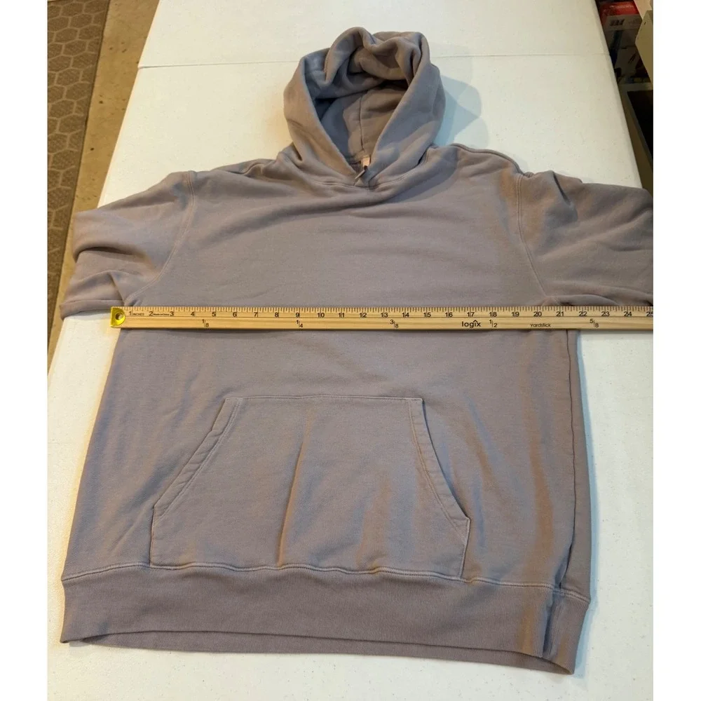Skims French Terry Hoodie XS Muted Lavender Purple Cotton Pullover Pocket
